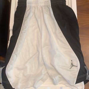 Black and white Jordan shorts